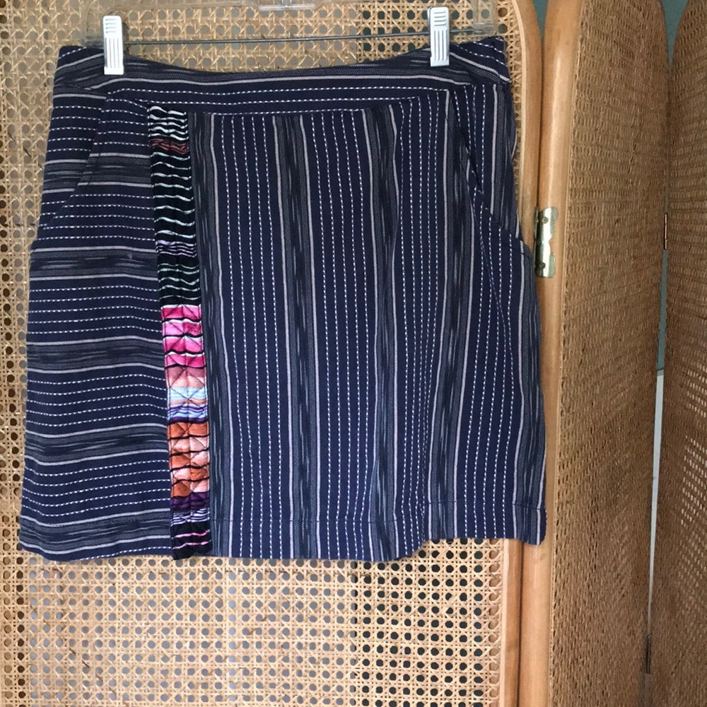 Free People skirt with embroidery detail & pockets